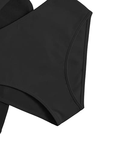 RoseSeek Girl's 3 Piece Swimsuits Floral High Waisted Bikini Bathing Suit with Mesh Coverups Skirt thumbnail 4