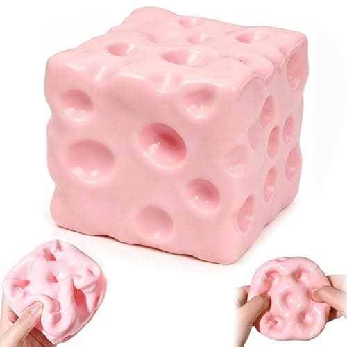 Big Cheese Squishy, Jumbo Squishy Cheese Luck Squeeze Cheese Stress Ball, Soft Slow Rising Cube Block Sensory Fidget for Stress Relief, Relaxation, Desk Play, Adults Gift - Image 1