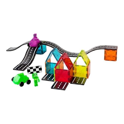 MAGNA-TILES Downhill Duo 40-Piece Magnetic Construction Set, The Original Magnetic Building Brand thumbnail 6