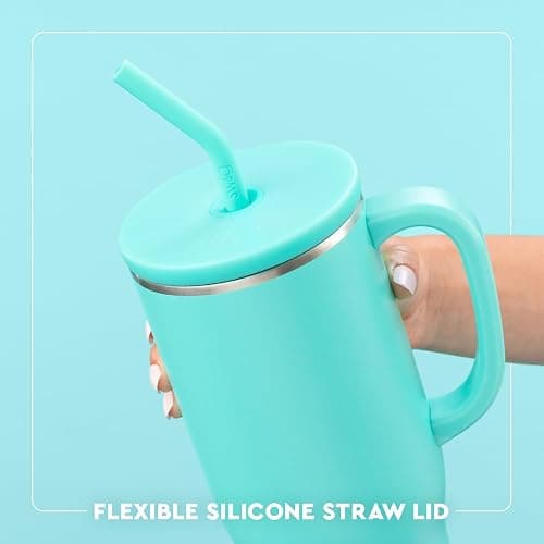 Swig Life 40oz Mega Mug, 40oz Teacher Tumbler with Handle and Straw, Extra Large Insulated Tumblers, Cup Holder Friendly Travel Mug, Teacher Gift (Book Club) thumbnail 4