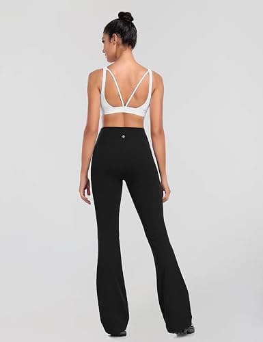 HeyNuts Harmony Flare Leggings 29"/30.5"/32.5"/34.5", High Waisted Tummy Control Wide Leg Bootcut Yoga Pants Lounge Soft thumbnail 2
