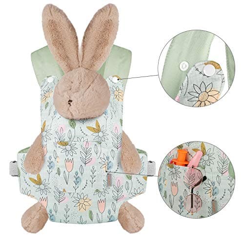 GAGAKU Baby Doll Carrier for Little Girls & Toddlers - Reborn Baby Doll Accessories - Green (Sunflower) thumbnail 2