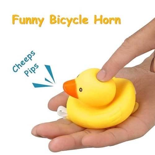 NEKRASH Duck Bike Bell, Rubber Duck Bicycle Accessories with LED Light, Cute Propeller Handlebar Bicycle Horns for Kids Toddler Children Adults Sport Outdoor thumbnail 4
