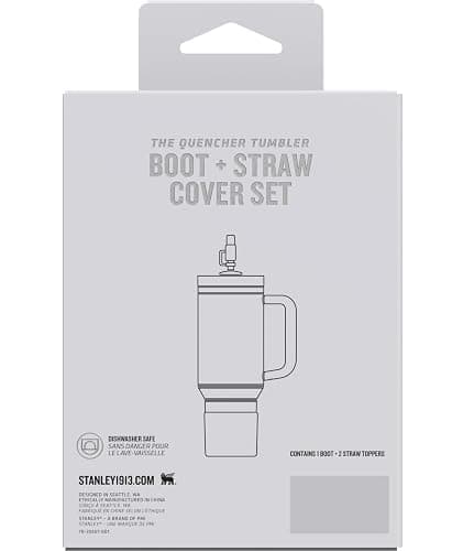 Stanley Quencher Boot and Straw Cover Cap | Anti-Slip Silicone Protector for Tumbler with Handle | Accessory Set for Stainless Steel Drinking Cup | BPA-Free thumbnail 3