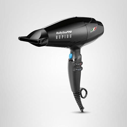 BaBylissPRO Hair Dryer, Nano Titanium Rapido 2000-Watt Blow Dryer, Hair Styling & Appliances, Black, BRAP1 thumbnail 5