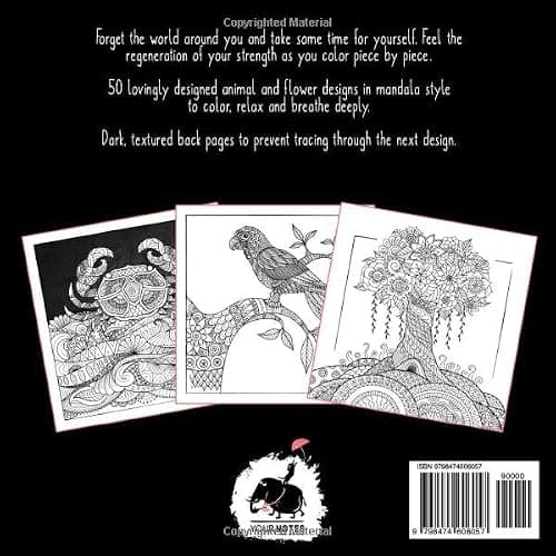 Mindfulness Coloring Book For Adults: For Mindful People | Feel the Zen With Stress Relieving Designs Animals, Mandalas, Zentangle Nature Art thumbnail 2