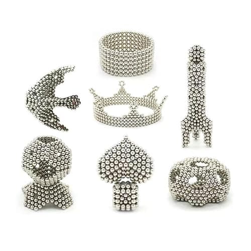 Magnet-Balls for Adults, [1004pcs!] Sh-col 𝙈𝙖𝙜𝙣𝙚𝙩𝙞𝙘 Balls Putty, 𝙈𝙖𝙜𝙣𝙚𝙩𝙞𝙘 Beads Slime with Fidget Toy Stress Reliever Puddy for Christmas Birthday Gifts Stocking Stuffers(Silver) thumbnail 3