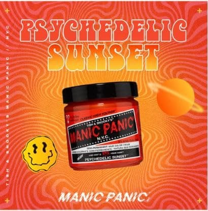 MANIC PANIC Classic Psychedelic Sunset Semi Permanent Hair Color - Neon Orange Hair Dye for Women & Men That Lasts 4-6 Weeks - Vegan, Ammonia & Cruelty-Free - Create & Mix Custom Shades (4oz) thumbnail 2