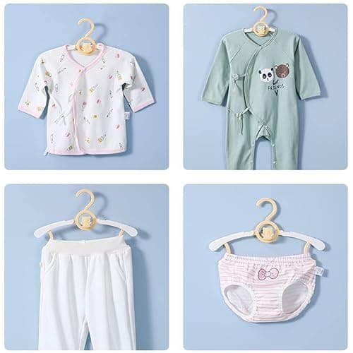 HGYZE Baby Nursery Closet Hangers, Non-Slip and Extendable Laundry Infant Pant Hangers for Newborn Clothes - 20pcs Colourful Gifts - Adjustable Children Coat Hanger for Girl Boy Toddler Kid, Colorful thumbnail 5