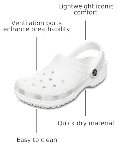 Crocs Unisex-Adult Classic Clog, Clogs for Women and Men thumbnail 7