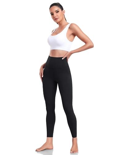 HeyNuts Pure&Plain Workout Pro/Yoga Pro 7/8 Athletic Leggings for Women, High Waisted Compression Tummy Control Pants 25'' thumbnail 6