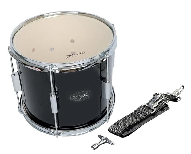 GEWA Marching Drum 12 x 10", wooden shell black, incl. carrying strap - Image 1