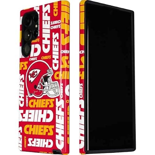 Skinit Pro Phone Case Compatible with Galaxy S22 Ultra - Officially Licensed NFL Kansas City Chiefs Red Blast Design thumbnail 4