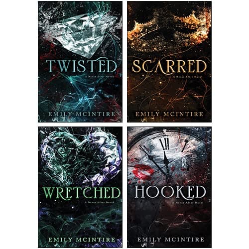 Never After Series 4 Books Collection Set By Emily McIntire(Wretched, Scarred, Hooked, Twisted) - Image 1