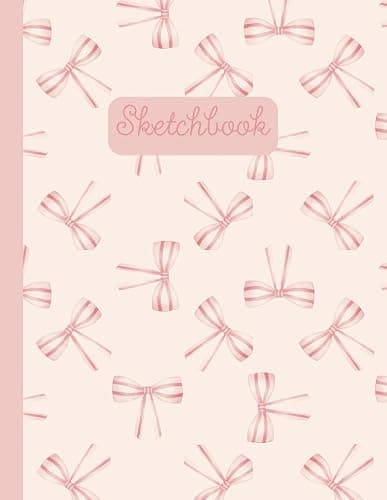 Coquette Sketchbook: Cute Pink Bow Drawing, Sketching, and Doodling Book for Girls and Teens; 8.5x11" - Image 1