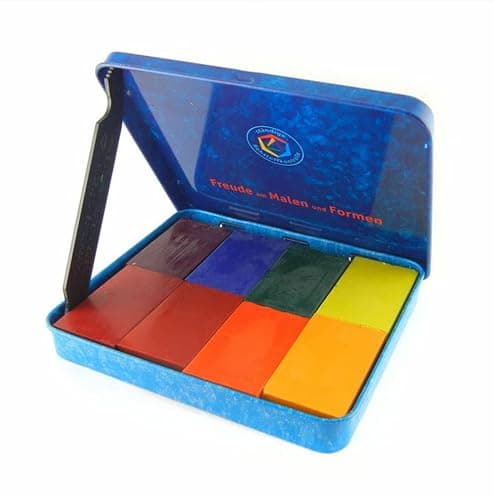 Stockmar Beeswax Block Crayons, Set of 8 - Non Toxic, Safe, Natural Jumbo Crayons For Kids & Adults - Waldorf Homeschool -Waldorf Art Supplies - In Storage Tin Case, Made in Germany thumbnail 9