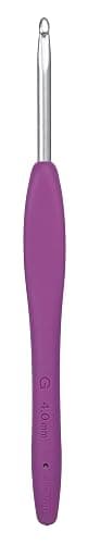 Clover 1045/G Purple Amour Crochet Hook, Size G, 4.0mm thumbnail 3