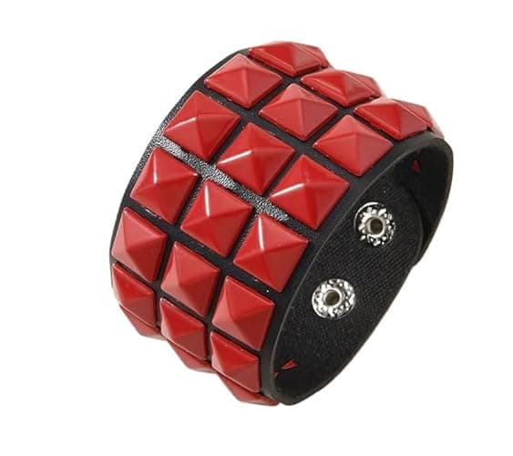 Studded Emo Bracelets Punk Goth Grunge Wristband Scene Accessories Dopamine Colored Choices for Women and Men 80s thumbnail 5
