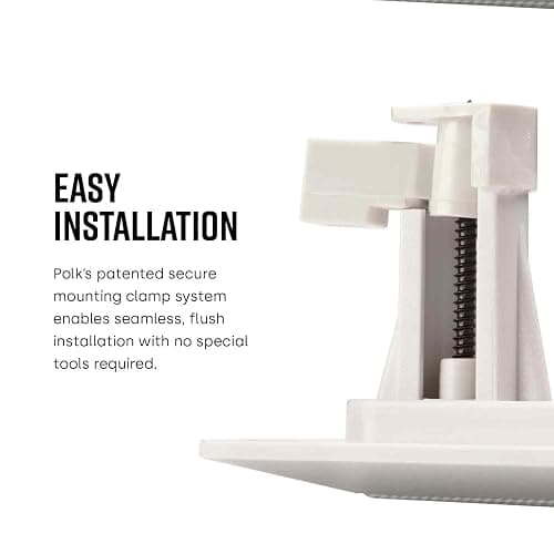 Polk Audio RC65i 2-Way Premium in-Wall 6.5 Speakers, Rectangular Indoor Speakers, Set of 2 Perfect for Damp and Humid Indoor Placement - Bath, Kitchen, Covered Porches (White, Paintable Grille) thumbnail 8