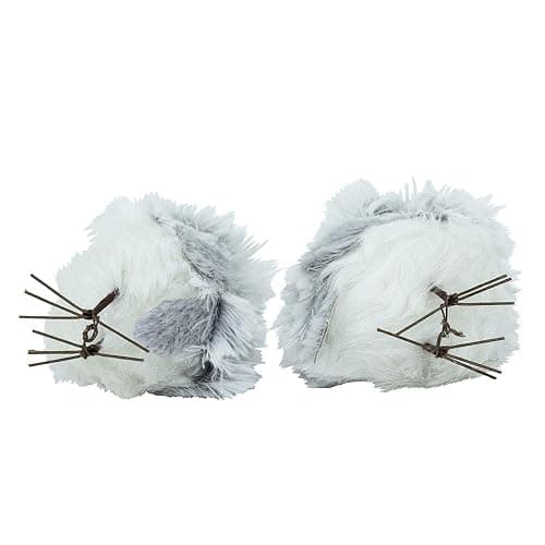 Kurt Adler 5-Inch Furry Gray Owl Set of 2 thumbnail 7