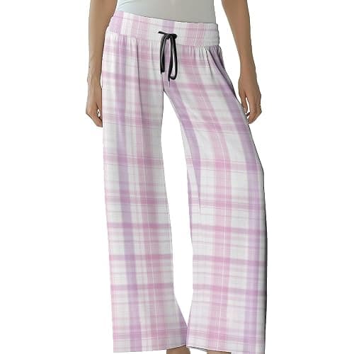 NKLNJCH Men's and Women's Square Patterned Themed Sleeping Pants, high Waisted Drawstring Yoga Pants, Loose Casual Pants thumbnail 2