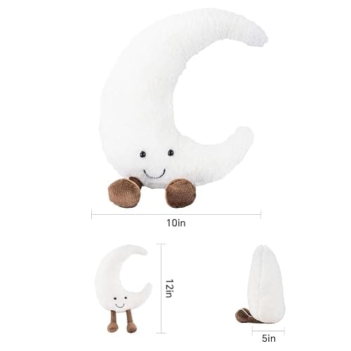 Sun and Moon Plush, Smiling Fun Filled Sun Pillow, 12" Moon and Sunshine Animal Pillow Soft Plush Toy for Children's Birthday Gift (2PCS) thumbnail 3