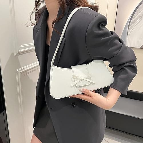 GETERUUV Shoulder Bags for Women Coquette Bow Purse Y2k Bag Small Cute Purses Mini Hobo Handbag Faux Leather Shoulder Purse thumbnail 3