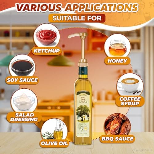 Pumps for Syrup Bottles 5 Pack - 9.25" Closed/11.54" Open Coffee Syrup Dispenser Pump - Lockable Mechanism, Fits Various 25.4 oz Bottles, Easy to Use & Clean, Suitable for Liquids, Pastes & Sauces thumbnail 6
