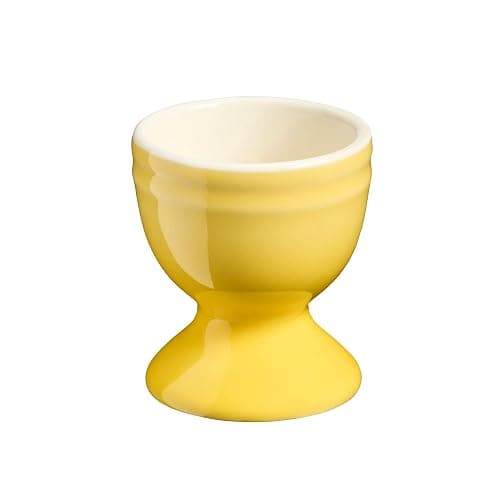 Cooks Professional Set of 4 Colourful Egg Cups | 40ml Durable Chip Resistant Ceramic Stoneware Dinnerware Graduated Design Egg Holders | Dishwasher & Microwave Safe | Yellow thumbnail 3