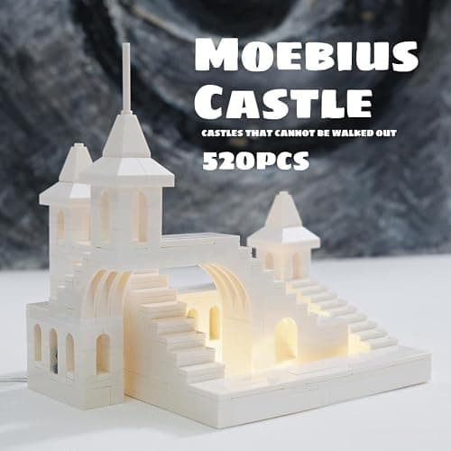 AIYIMUSIDEEN White Moebius Castle Building Block，Architecture Building Blocks Suitable for Adults thumbnail 2