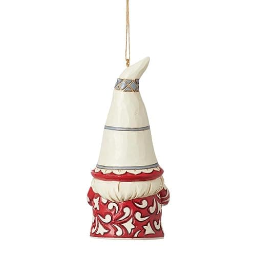 Enesco Jim Shore Heartwood Creek Nordic Noel Gnome Holding Heart Wreath Hanging Ornament, 4.13 Inch, Multicolor thumbnail 4