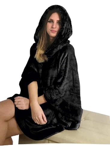 Verpert Wearable Blanket Hoodie Oversized Sweatshirt Blanket with Big Pocket. Hooded Snuggies Blanket for Women Men Adult.Cute Thing Funny Gifts for Girlfriends mom on Birthday Christmas thumbnail 4