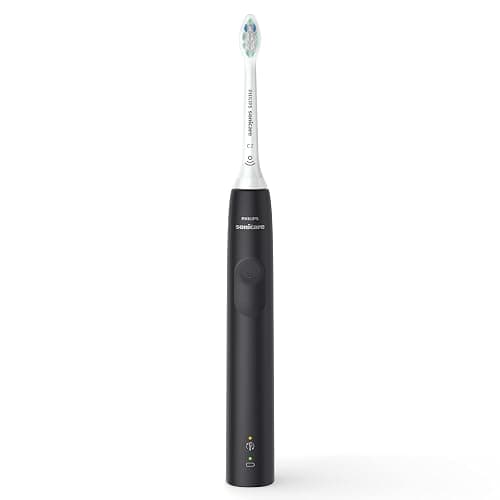 Philips Sonicare 4100 Rechargeable Electric Toothbrush, with Pressure Sensor, 2 Intensity Settings, SmarTimer and QuadPacer, 14-Day Battery Life, Black, Model HX3681/24 thumbnail 10