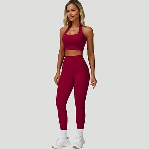 Women’s 3 Piece Workout Set – Sports Bra, Leggings & Jacket with Thumbholes – Yoga Outfit Activewear for Gym Running Training thumbnail 6