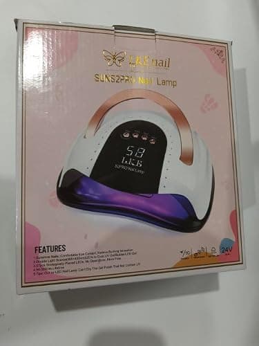 LKE UV Nail Lamp 268W Gel Nail Lamp Nail Dryer UV Lamps for Gel Nails, Professional LED Nail Lamp with Automatic Sensor / 4 Timer Setting, Portable UV/LED Light Home and Salon thumbnail 10