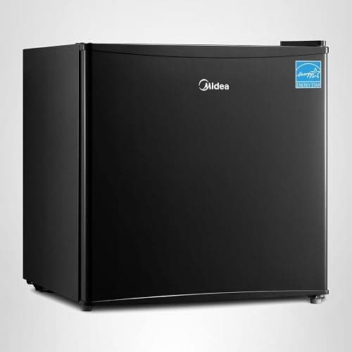 Midea WHS-65LB1 Mini Fridge, 1.6 Cu.ft Energy Star Certified Mini Refrigerator, Adjustable Thermostat, Reversible Door, Low Noise for Dorm, Office, Bedroom, Black thumbnail 10