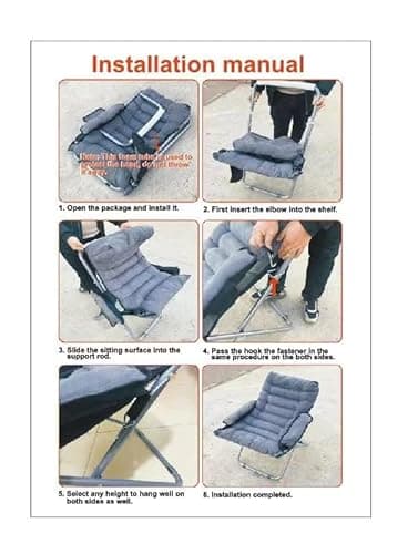 Modern Lazy Chair with Ottoman, Folding Lounge Reclining Sofa Chair with Armrest Comfy Lounge Chair Leisure Chair with Side Pocket for Bedroom, Balcony, Living Room, Office, Grey thumbnail 8