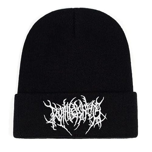 TYHOTULY Gothic Beanies Hat for Women Men Y2k Emo Grunge Harajuku Punk Accessories Winter Warm Knitted Skull Cap Streetwear thumbnail 4