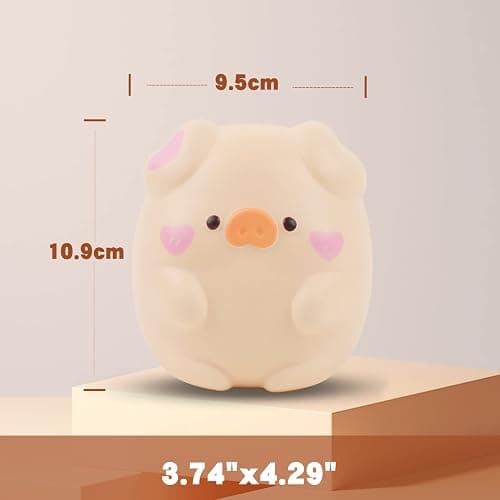 Anboor 4.3" Squishies Toy Shy Pig Kawaii Soft Squishies Animals Toy Slow Rised Squeeze Piggy Squish Stress Relief for Kid Adult Toys thumbnail 3
