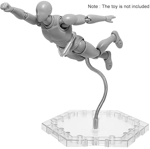 Zovelynta 8-Pack Clear Adjustable Action Figure Stand with Metal Clips & Flexible Arms – Action Figure Display Stand for Figures Compatible with Gundam HG/RG/SD 1/144 Scale thumbnail 6