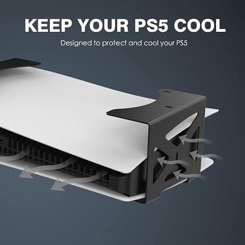 Monzlteck Under Desk Holder for PS5/PS5 Slim/Pro,Stealth Mount Compaitble with PlayStation 5 Disc & Digital Edition Console,Space Saving,DP-05 thumbnail 6