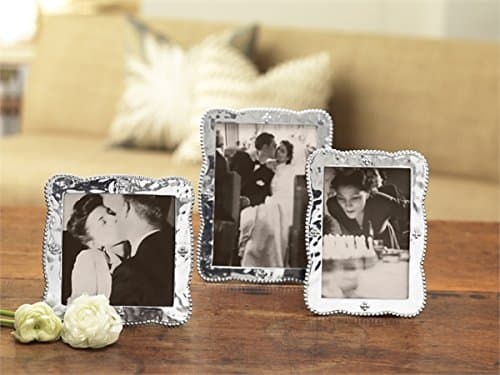 MARIPOSA Sueno Bordered Frame, 5 by 7-Inch, silver thumbnail 2