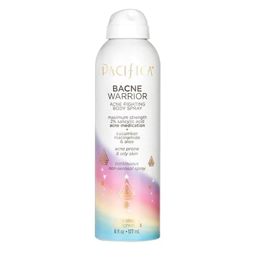 Pacifica Bacne Warrior - Bacne Salicylic Acid Spray, Back Acne Treatment Spray with 2% Salicylic Acid, Niacinamide, and Aloe, Body Acne Warrior for Body, Chest, and Back, Dermatologist Tested- 6 Fl Oz - Image 1