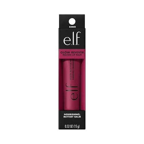 e.l.f. Glow Reviver Melting Lip Balm, Hydrating Tinted Lip Balm For A Glossy Finish & Soft, Supple Lips, Vegan & Cruelty-Free, Candied Cranberry thumbnail 9