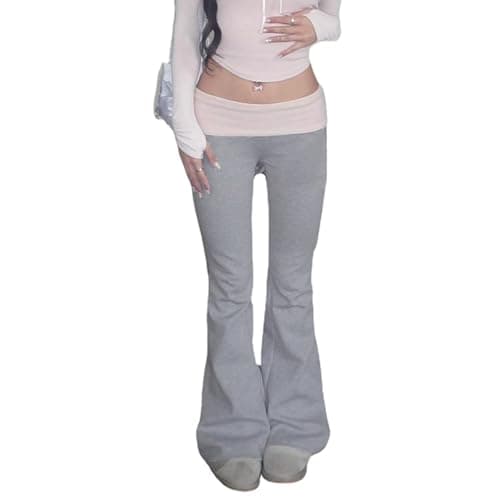 Coquette Cute Flare Bell Bottom Y2k Pants for Women - Image 1