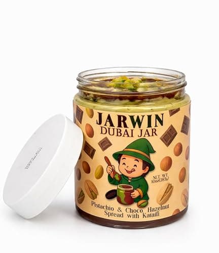 Velvet Chocolate Jarwin Dubai Dessert Jar – Pistachio Cream with Kunafa & Chocolate Hazelnut Layers, 10oz | Handmade Luxury Middle Eastern Sweet - Image 1
