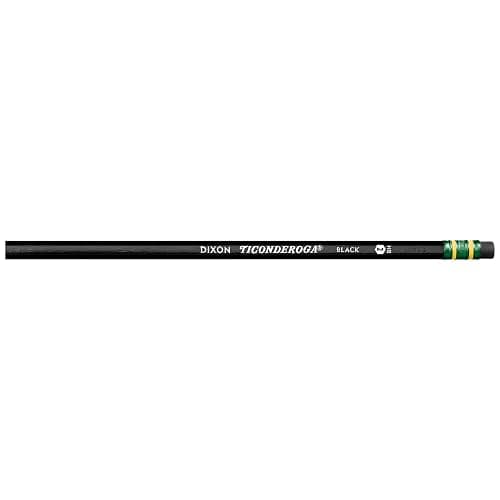 Ticonderoga Wood-Cased Pencils, Unsharpened, #2 HB Soft, Black, 12 Count thumbnail 4