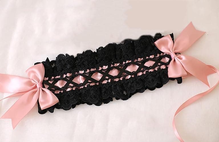 TTYAO REII Women's Lolita Headband Black Lace Maid Hairband Hair Accessories Girls Gothic Headdress for Cosplay Costume Party thumbnail 3