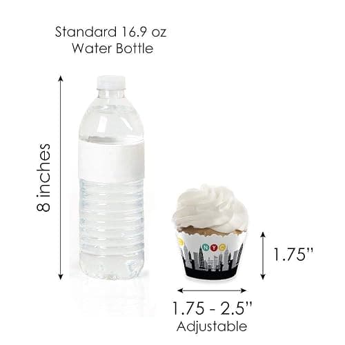 Big Dot of Happiness NYC Cityscape - Cupcake Decoration - New York City Party Cupcake Wrappers and Treat Picks Kit - Set of 24 thumbnail 5