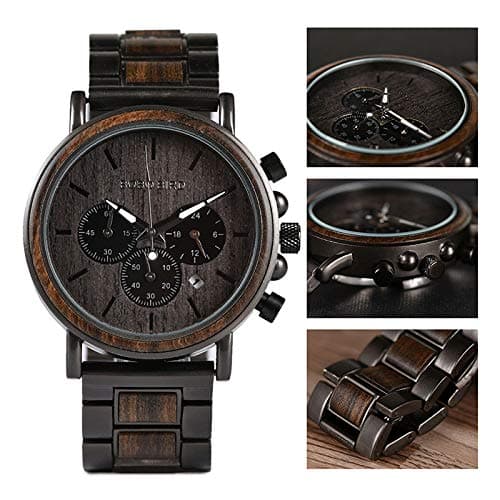 2win Engraved Wooden Watch for Boyfriend My MAN Fiancé Husband Customized Personalized Wood Watches for Men Birthday Anniversary Personalized Watch thumbnail 5